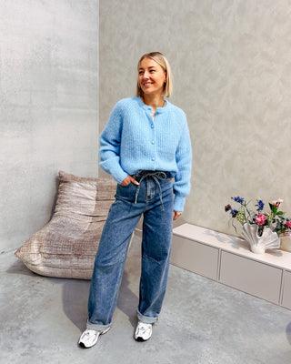 RIBBON BALLOON JEANS - BLUE - By Lenz