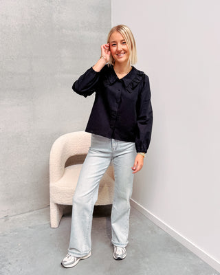 MATHILDA BLOUSE - BLACK - By Lenz