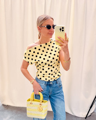 IT GIRL DOT TOP - YELLOW - By Lenz