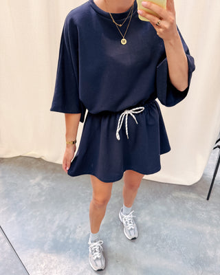 SASCHA SWEAT TEE - DARK BLUE