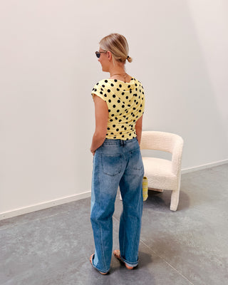 LINE UP BALLOON JEANS - BLUE - By Lenz