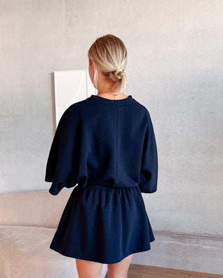 SASCHA SWEAT TEE - DARK BLUE
