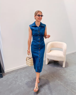 MARBELLA DENIM MAXI DRESS - By Lenz