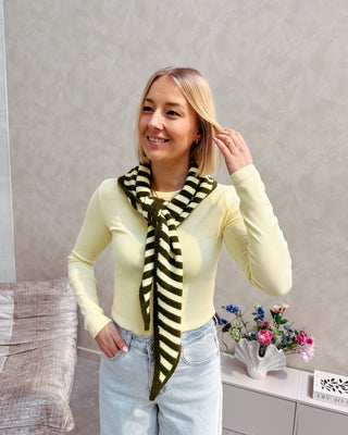 AYLA SCARF - YELLOW/KAKI - By Lenz