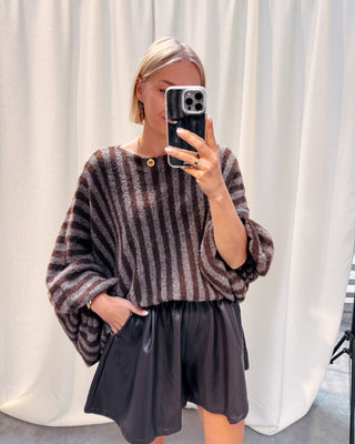 SNUGGLE STRIPES KNIT - BROWN - By Lenz
