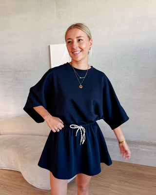 SASCHA SWEAT SKIRT - DARK BLUE