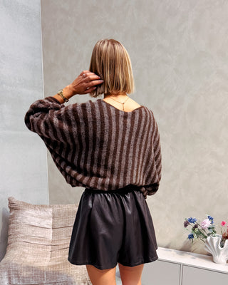 SNUGGLE STRIPES KNIT - BROWN - By Lenz