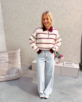 LUNÉ MAE KNIT - CREAM/ROSE - By Lenz