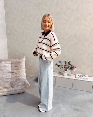 LUNÉ MAE KNIT - CREAM/ROSE - By Lenz