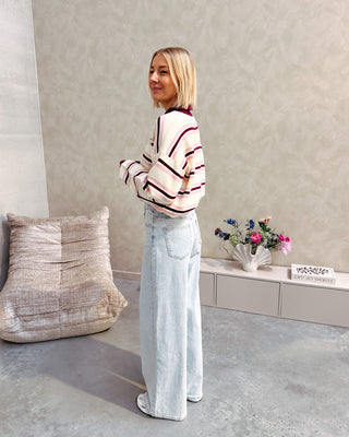 LUNÉ MAE KNIT - CREAM/ROSE - By Lenz