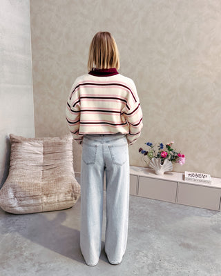 LUNÉ MAE KNIT - CREAM/ROSE - By Lenz