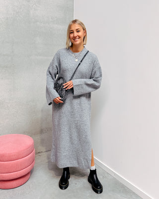 KAYLEIGH KNIT DRESS - GREY