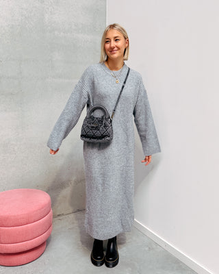 KAYLEIGH KNIT DRESS - GREY