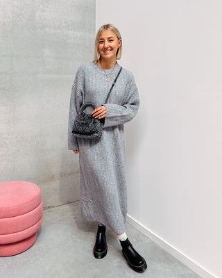 KAYLEIGH KNIT DRESS - GREY