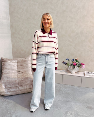 LUNÉ MAE KNIT - CREAM/ROSE - By Lenz