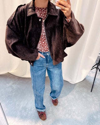 VICTORIEN VELVET JACKET - BROWN - By Lenz
