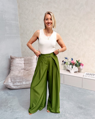COASTAL CHIC PANTS - GREEN - By Lenz