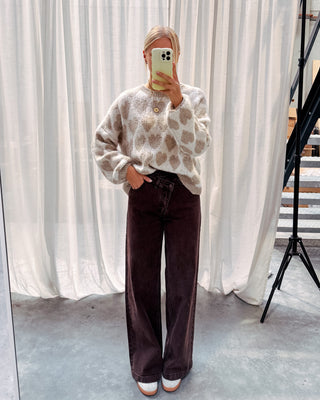 ACE DENIM JEANS - BROWN - By Lenz