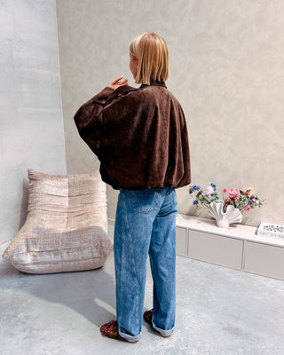 VICTORIEN VELVET JACKET - BROWN - By Lenz