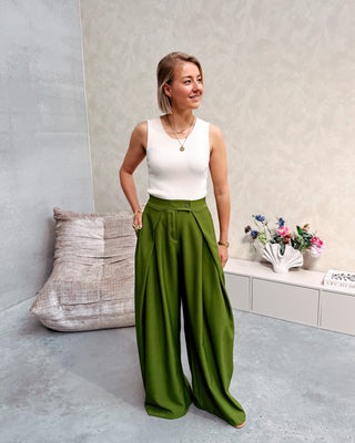 COASTAL CHIC PANTS - GREEN - By Lenz
