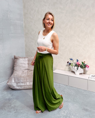 COASTAL CHIC PANTS - GREEN - By Lenz