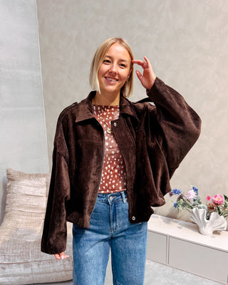 VICTORIEN VELVET JACKET - BROWN - By Lenz