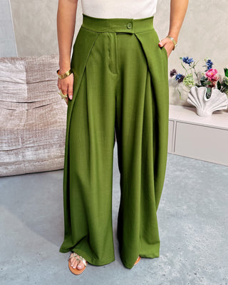 COASTAL CHIC PANTS - GREEN - By Lenz