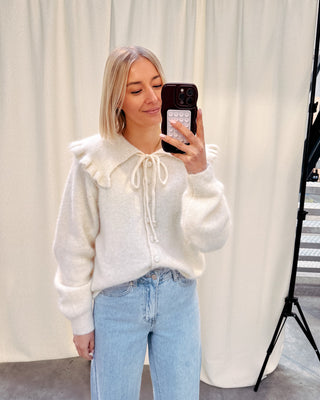 ELOISE COLLAR KNIT - CREAM - By Lenz