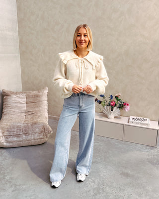 ELOISE COLLAR KNIT - CREAM - By Lenz