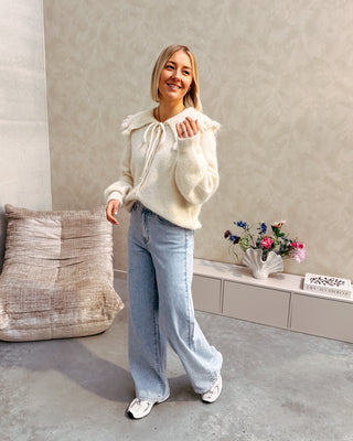 ELOISE COLLAR KNIT - CREAM - By Lenz