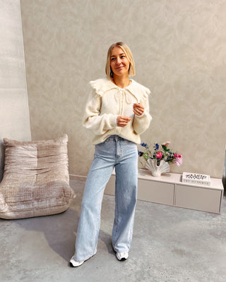 ELOISE COLLAR KNIT - CREAM - By Lenz