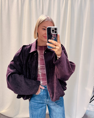 VICTORIEN VELVET JACKET - BURGUNDY - By Lenz
