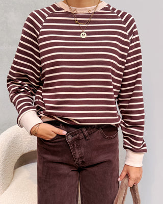 CÉLINE STRIPED SWEATER - BROWN/CREAM - By Lenz