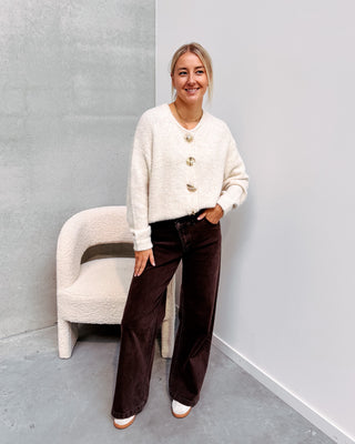 BLANCHE CARDIGAN - BEIGE - By Lenz