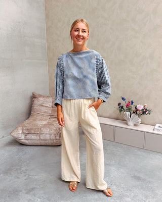 AIRY TROUSERS - BEIGE