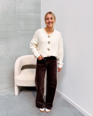 BLANCHE CARDIGAN - BEIGE - By Lenz