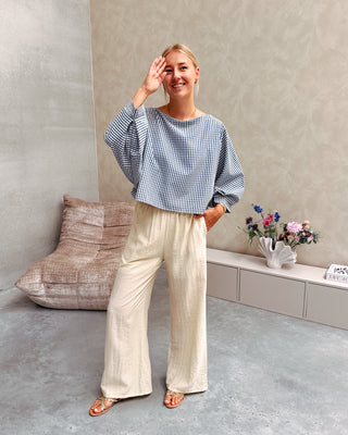 AIRY TROUSERS - BEIGE