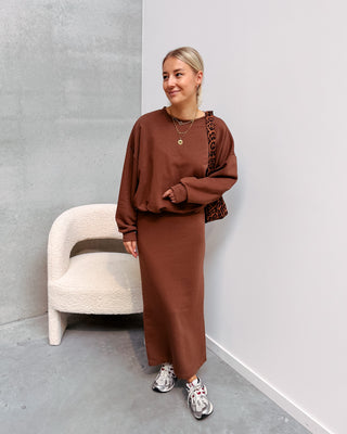 NIKKI BALLOON SWEATER - BROWN - By Lenz