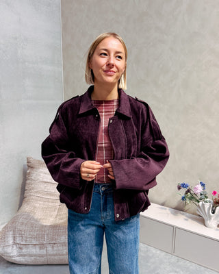 VICTORIEN VELVET JACKET - BURGUNDY - By Lenz
