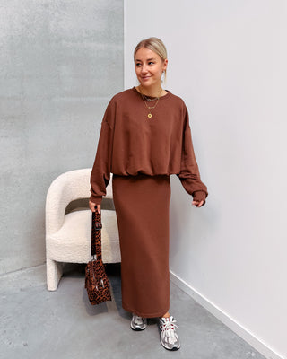 NIKKI COMFY SKIRT - BROWN - By Lenz