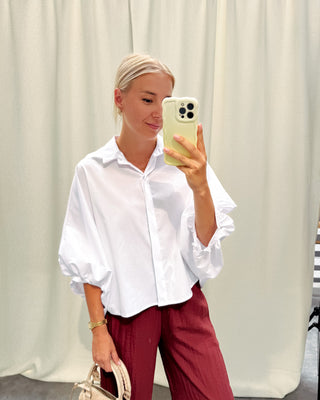 PETRA PUFF BLOUSE - WHITE