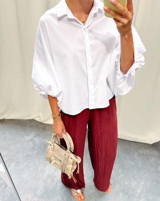 PETRA PUFF BLOUSE - WHITE