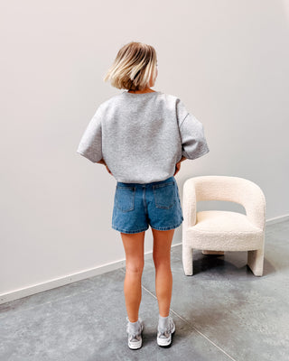 JADENE DENIM SKORT - MID BLUE - By Lenz