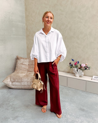 PETRA PUFF BLOUSE - WHITE