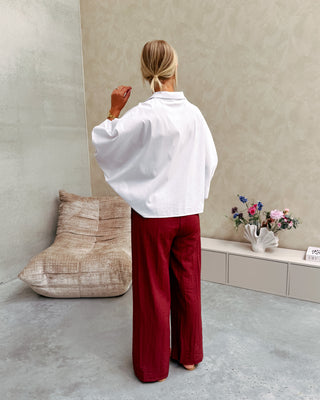 PETRA PUFF BLOUSE - WHITE