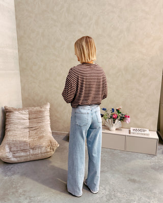 CASUAL CLUB STRIPED LONGSLEEVE - CHOCO/CREAM - By Lenz