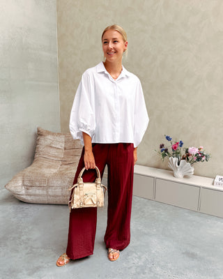 PETRA PUFF BLOUSE - WHITE
