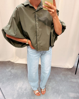 PETRA PUFF BLOUSE - KAKI