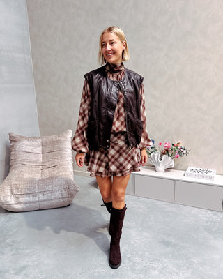 THE CHECK CRUSH DRESS - By Lenz