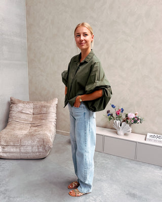 PETRA PUFF BLOUSE - KAKI